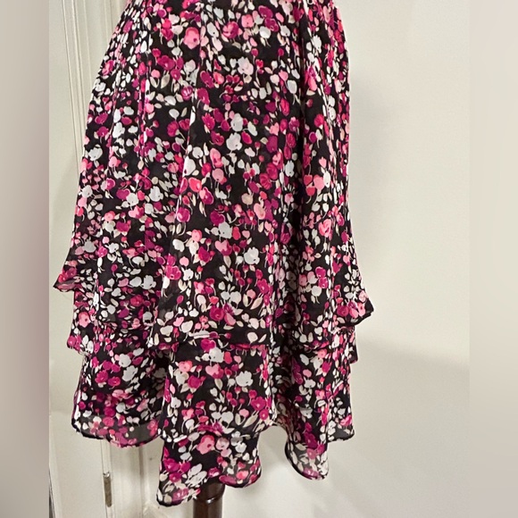 WHITE HOUSE BLACK MARKET Multicolor Floral Dress Pink Black Cream Sz 6 - Cute! - Picture 12 of 15